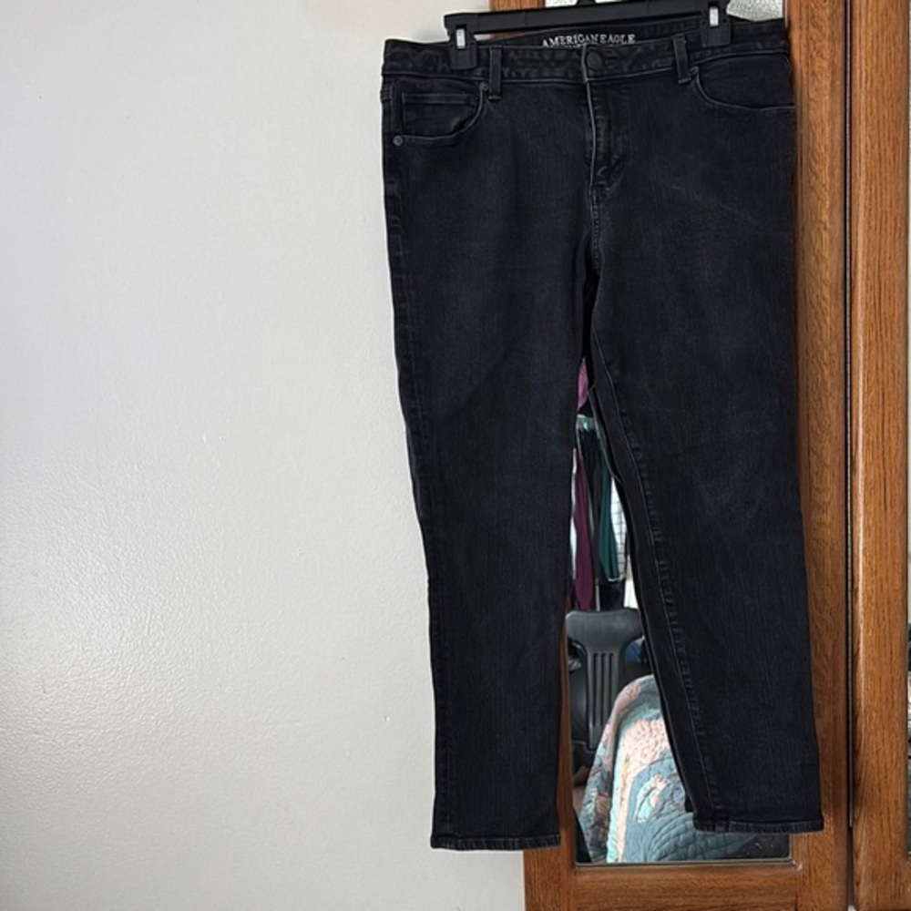 American Eagle Outfitters Women's Black Jeans 14 short